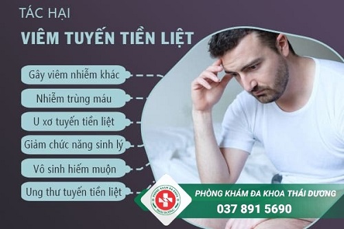 Để bệnh kéo dài không điều trị kịp thời sẽ mang tới các biến chứng nguy hiểm cho nam giới 